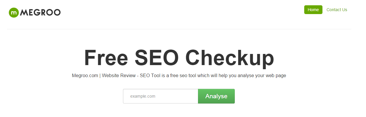 Megroo- Free SEO Audit Tool